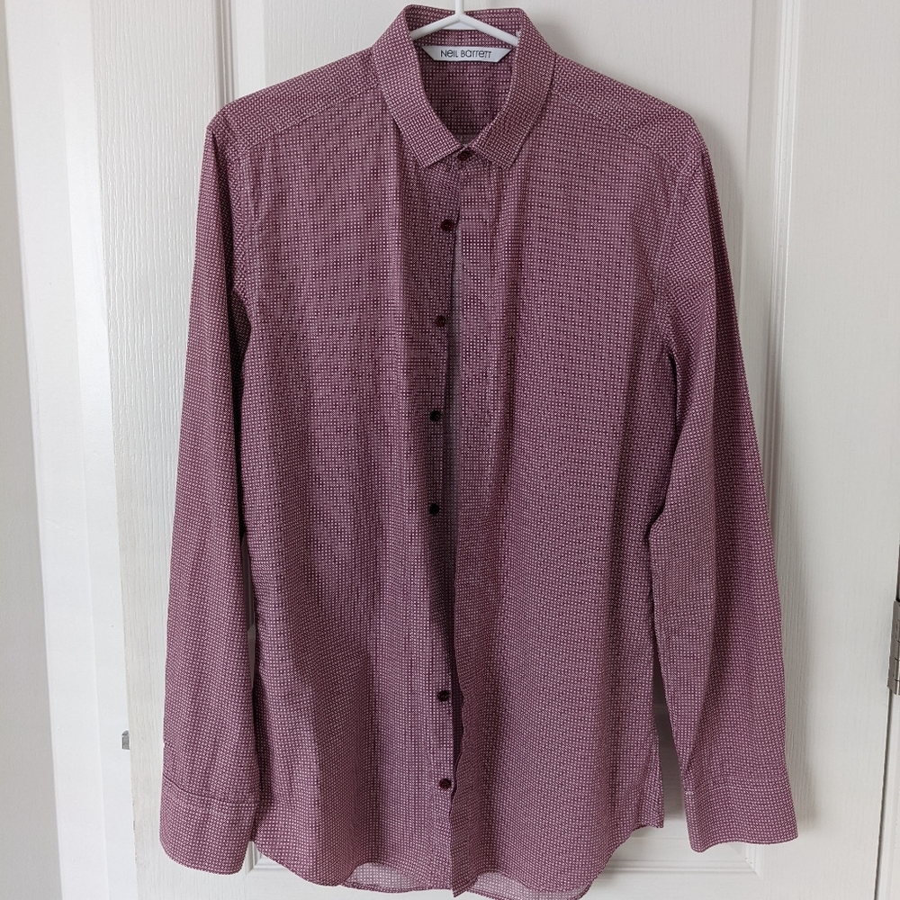 *MOVING SALE* Neil Barrett Red Shirt - size 39 or 15.5